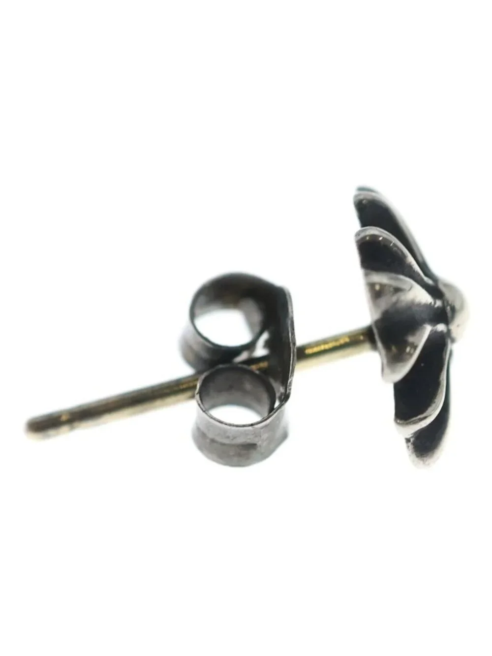 Chrome Hearts No2 CH Pls CH Plus Stud Single Earring Silver Back External